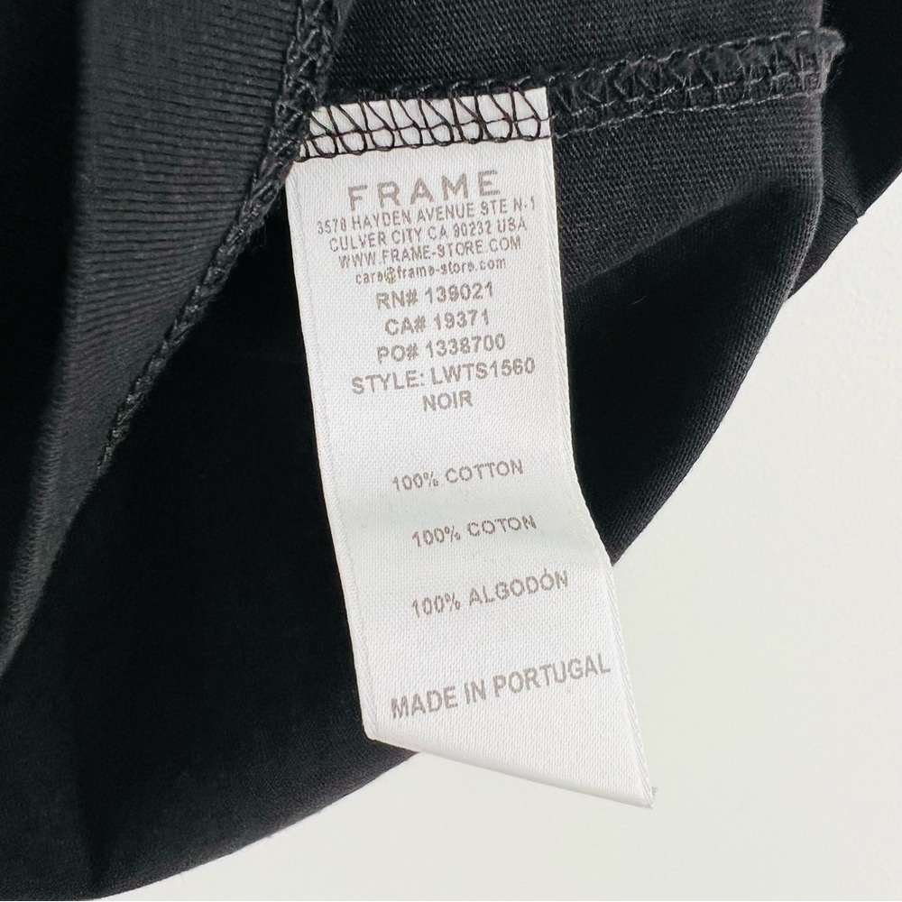 Frame Frankie Puff Sleeve Tee in black - Picture 10 of 15
